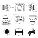 Foxeer Razer Mini Camera 2.1mm Lens 1200TVL 4:3 PAL/NTSC Carbon Fiber 4.5V-25V Input Voltage for Racing Drone Accessories